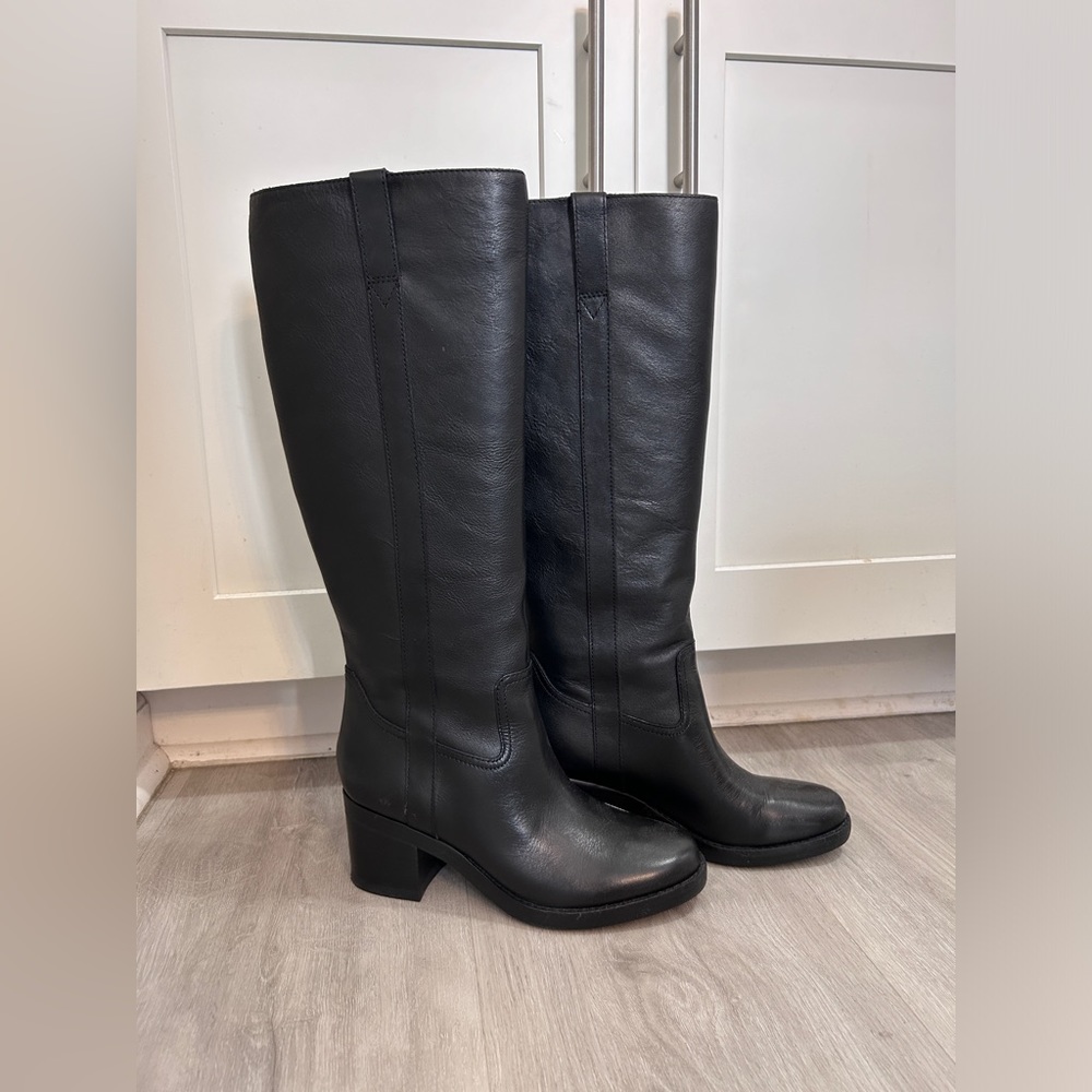 Marc Fisher Black Hydria Block Boots Size 7